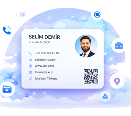 Digital vCard Illustration